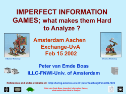 A Game - Homepages of UvA/FNWI staff