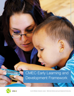 CMEC Early Learning and Development Framework