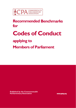 Codes of Conduct - Commonwealth Parliamentary Association