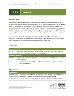 Grade 10 ELA Module 2, Unit 3, Lesson 4