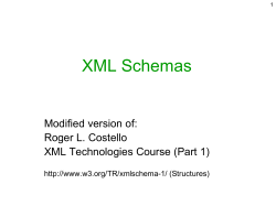 XML Schemas
