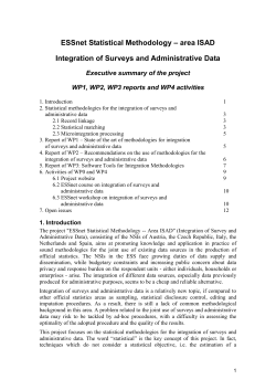 Integration of Surveys and Administrative Data