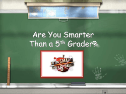 5th Grader - D. Sturgeon