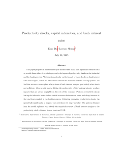 Productivity shocks, capital intensities, and bank interest rates