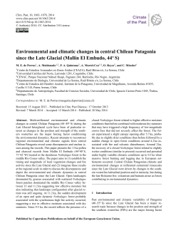 Environmental and climatic changes in central Chilean Patagonia
