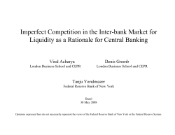 Imperfect competition in the inter-bank market for liquidity as a