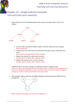 Chapter 12 &ndash; Graph and tree traversal