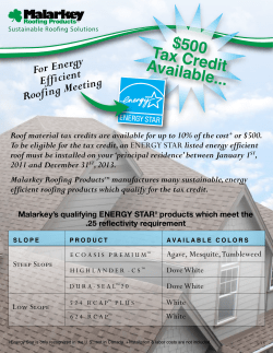 $500 Tax Credit Available