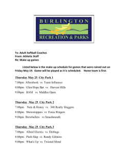 Make up games Listed below is the make up