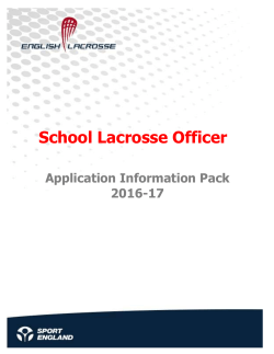 School Lacrosse Officer Position Overview