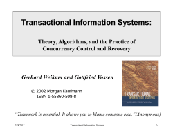 Transactional Information Systems