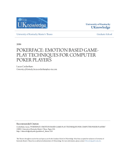 pokerface: emotion based game-play techniques for computer poker