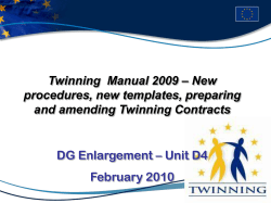 Twinning Manual 2009