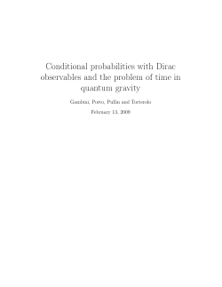 Conditional probabilities with Dirac observables and the problem of