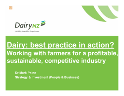 Dairy: best practice in action?