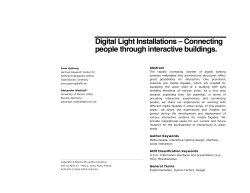 Digital Light Installations &ndash; Connecting people through interactive