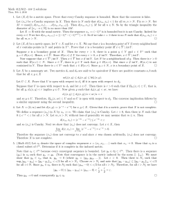 Math 412/612 - hw 2 solutions 1. Let (X, d) be a metric space. Prove
