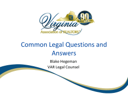 Blake Hegeman, VAR Legal Counsel