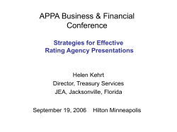 How To Give An Effective Rating Agency Presentation