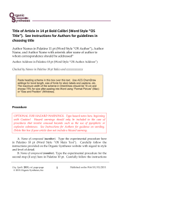 template - Organic Syntheses