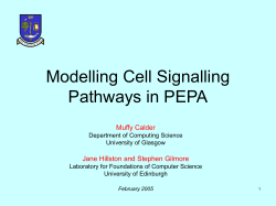 Modelling the ERK Signalling Pathway in PEPA