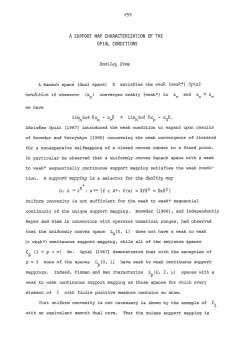 a support map characterization of the opial conditions