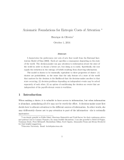 Axiomatic Foundations for Entropic Costs of Attention I am deeply