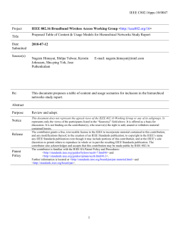 3 Network Architecture - IEEE 802.16 Working Group on Broadband