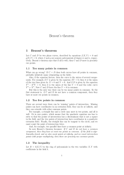 Bezout`s theorem