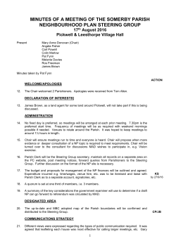 minutes of parish council meeting held