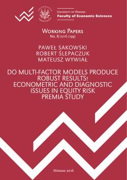do multi-factor models produce robust results? econometric and