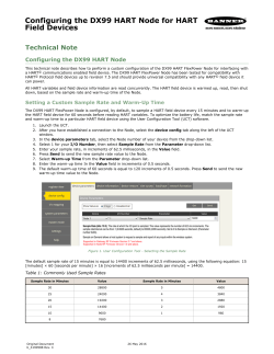Configuring the HART Node for a HART Field Device