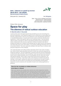 Space for play