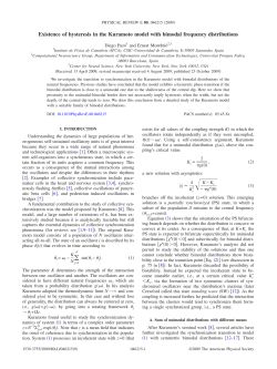 Existence of hysteresis in the Kuramoto model with bimodal