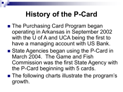 History of the P-Card