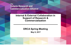 ORCA Spring Meeting May 9, 2017 Internal