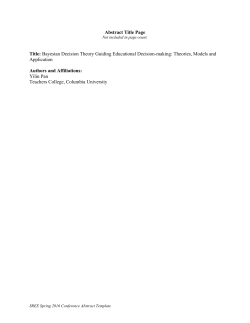 Bayesian Decision Theory Guiding Educational Decision