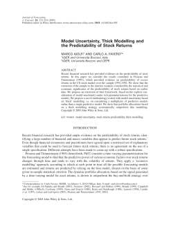 Model uncertainty, thick modelling and the predictability of stock