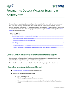 finding the dollar value of inventory adjustments
