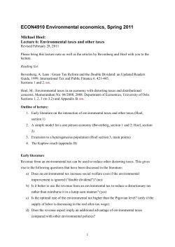 ECON4910 Environmental economics, Spring 2010