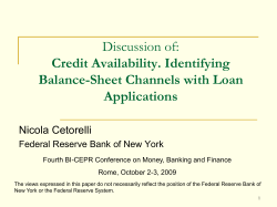Discussant: Nicola Cetorelli (New York FRB) ppt
