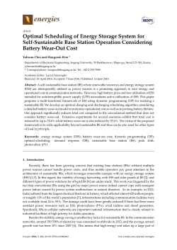 Optimal Scheduling of Energy Storage System for Self