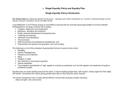 A Model Equality Policy - Long Wittenham CE Primary School