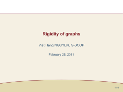 Rigidity of graphs - IMJ-PRG
