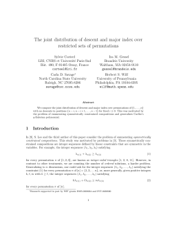 The joint distribution of descent and major index over restricted sets