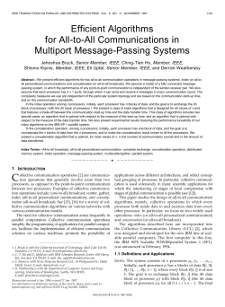 Efficient Algorithms for All-to-All Communications