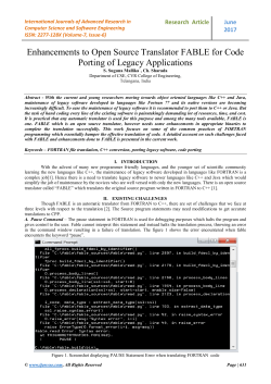 Enhancements to Open Source Translator FABLE for