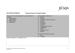 3FP5 Prepare Game for Complex Dishes