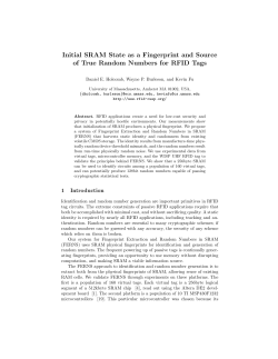 Initial SRAM State as a Fingerprint and Source of True