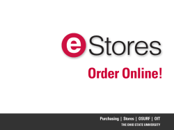 eStores/Purchasing Presentation 2/5/10